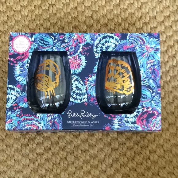 Lilly Pulitzer Other - NWT NIB Lilly Pulitzer Steamless Wine Glasses